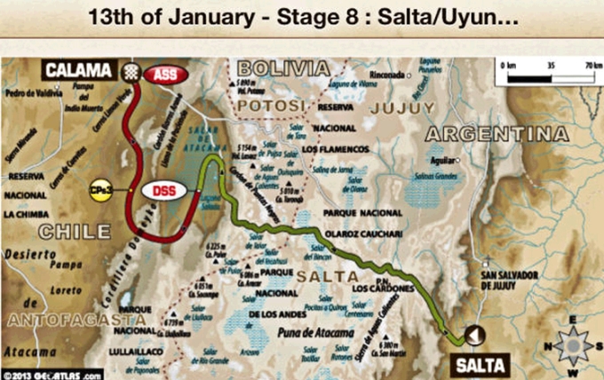 Dakar etappe 8: van Uyuni naar Calama